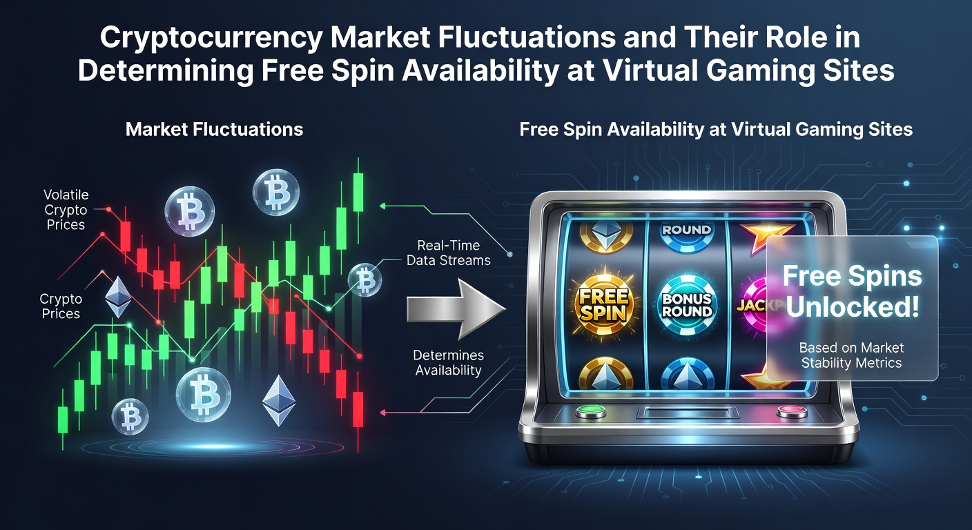 Cryptocurrency price charts overlaid on virtual casino slot interfaces showing market impact on bonus promotions