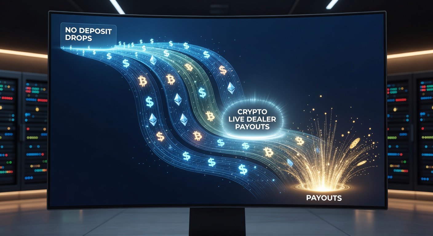 Diagram tracing bonus funds through wagering tiers to final cryptocurrency withdrawal in a live dealer context